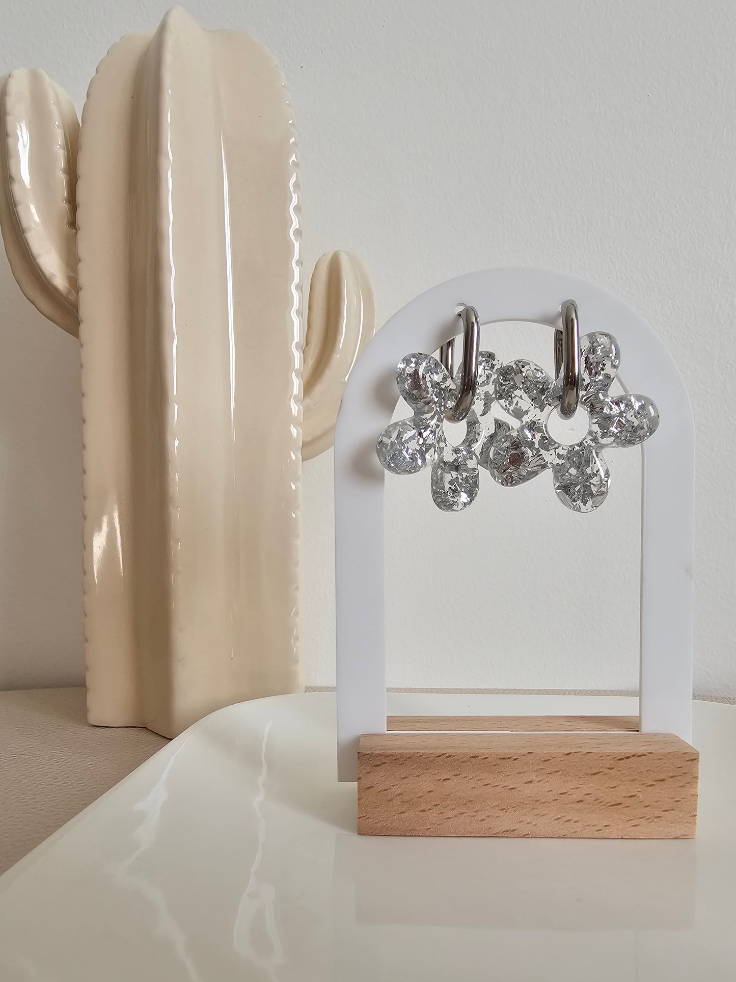 Grandes fleurs - Pampilles pour grandes créoles interchangeables