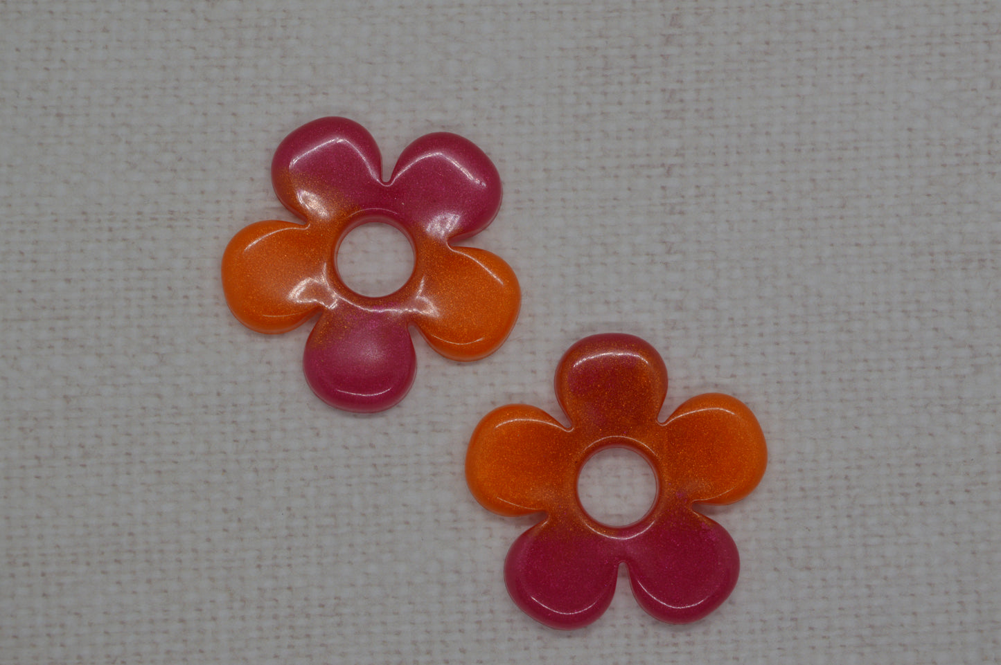 Grandes fleurs unies - Pampilles pour grandes créoles interchangeables