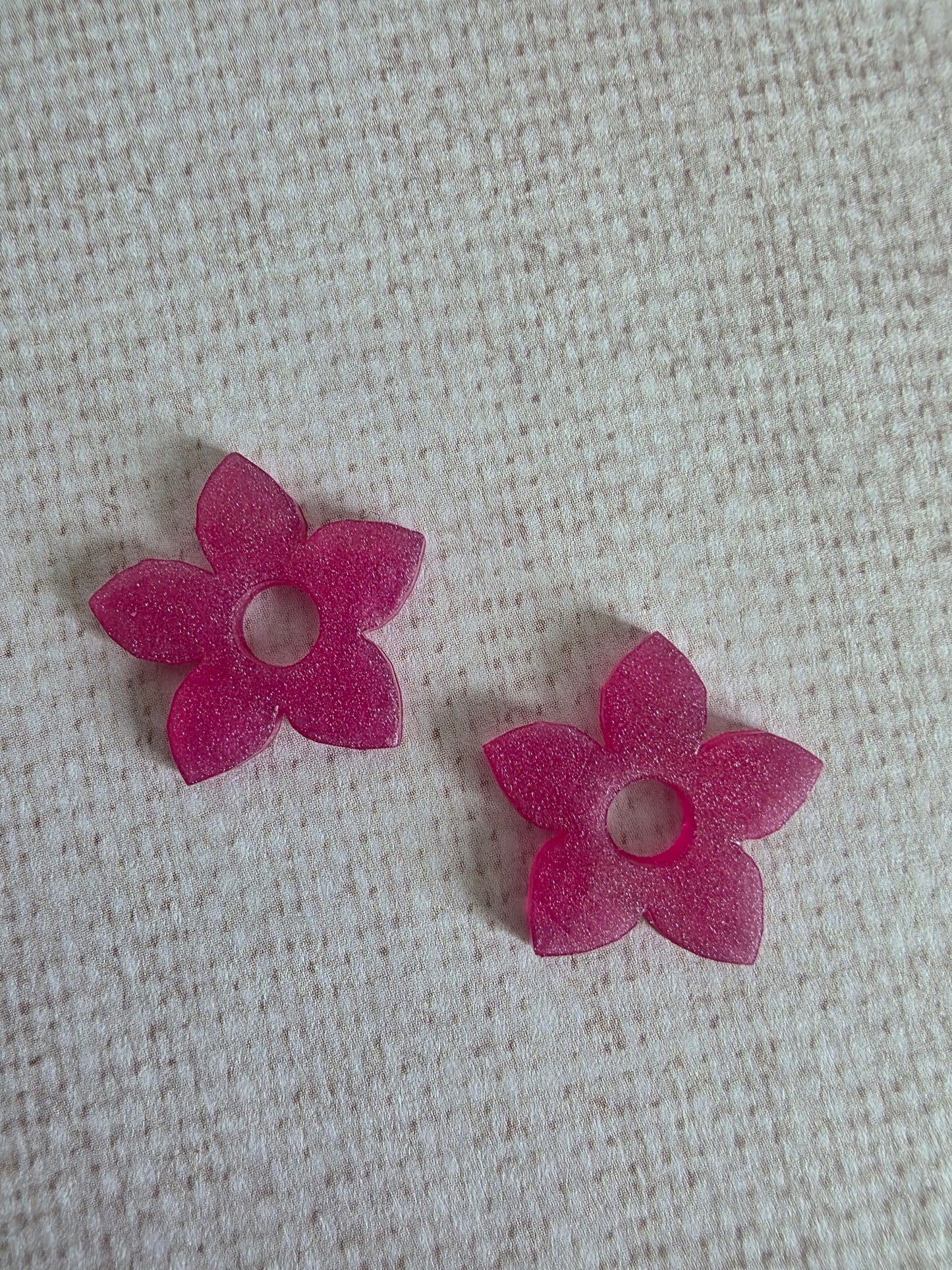 Fleurs de tiaré unies - Pampilles pour créoles interchangeables