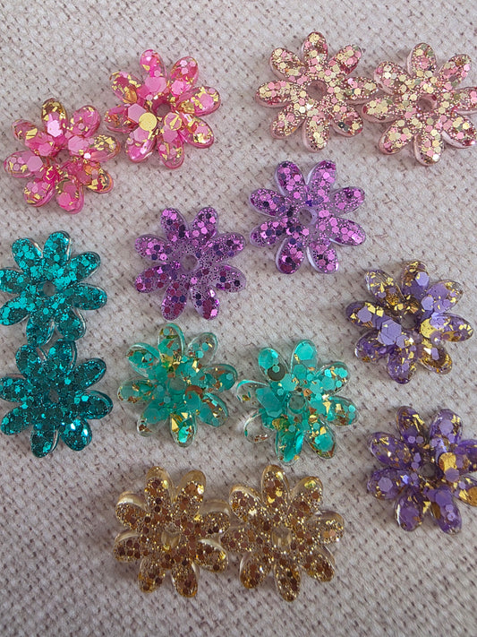 Marguerites à paillettes - Pour grandes créoles