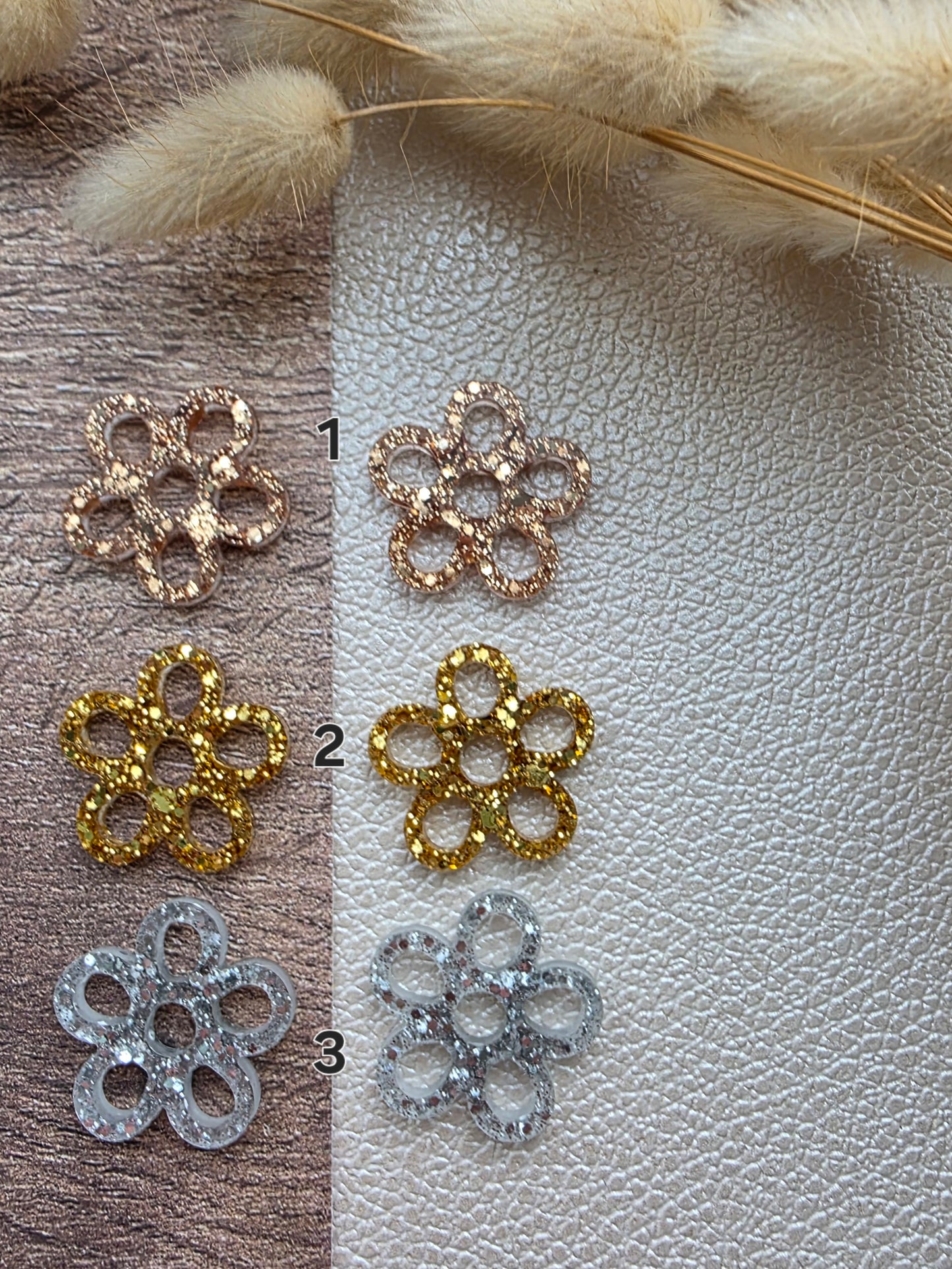 Fleurs - Pampilles pour petites ou grandes créoles interchangeables