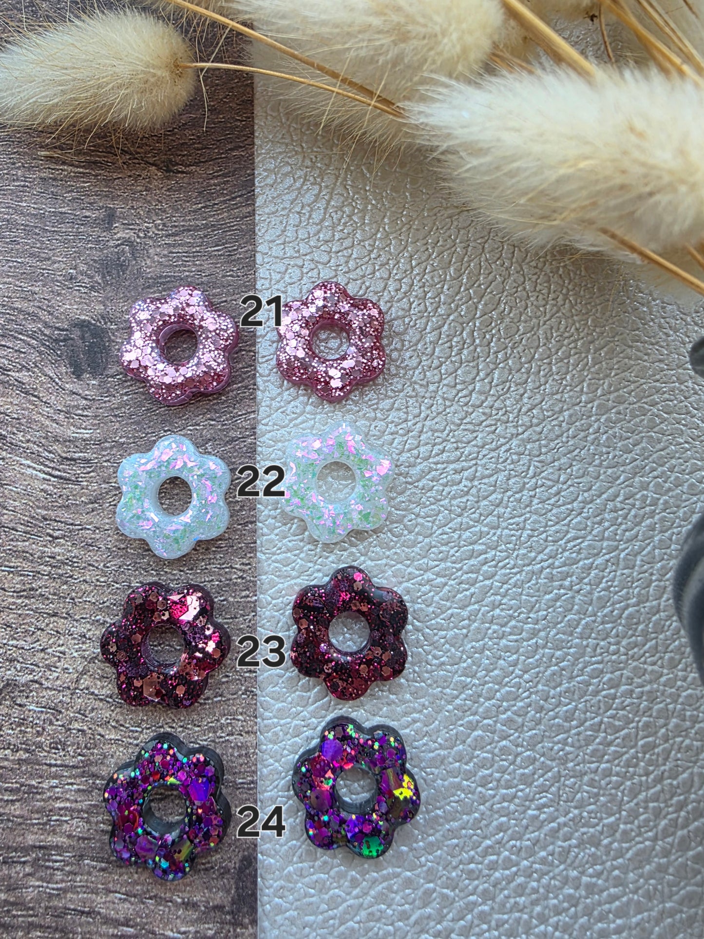 Les Fleurs 6 pétales - Pampilles pour créoles interchangeables