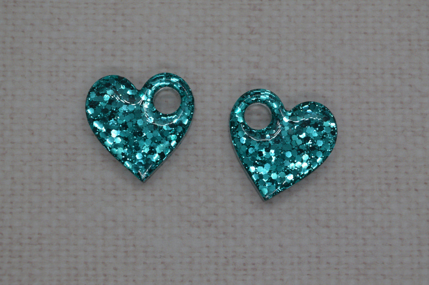 Coeurs à paillettes - Pampilles pour créoles interchangeables