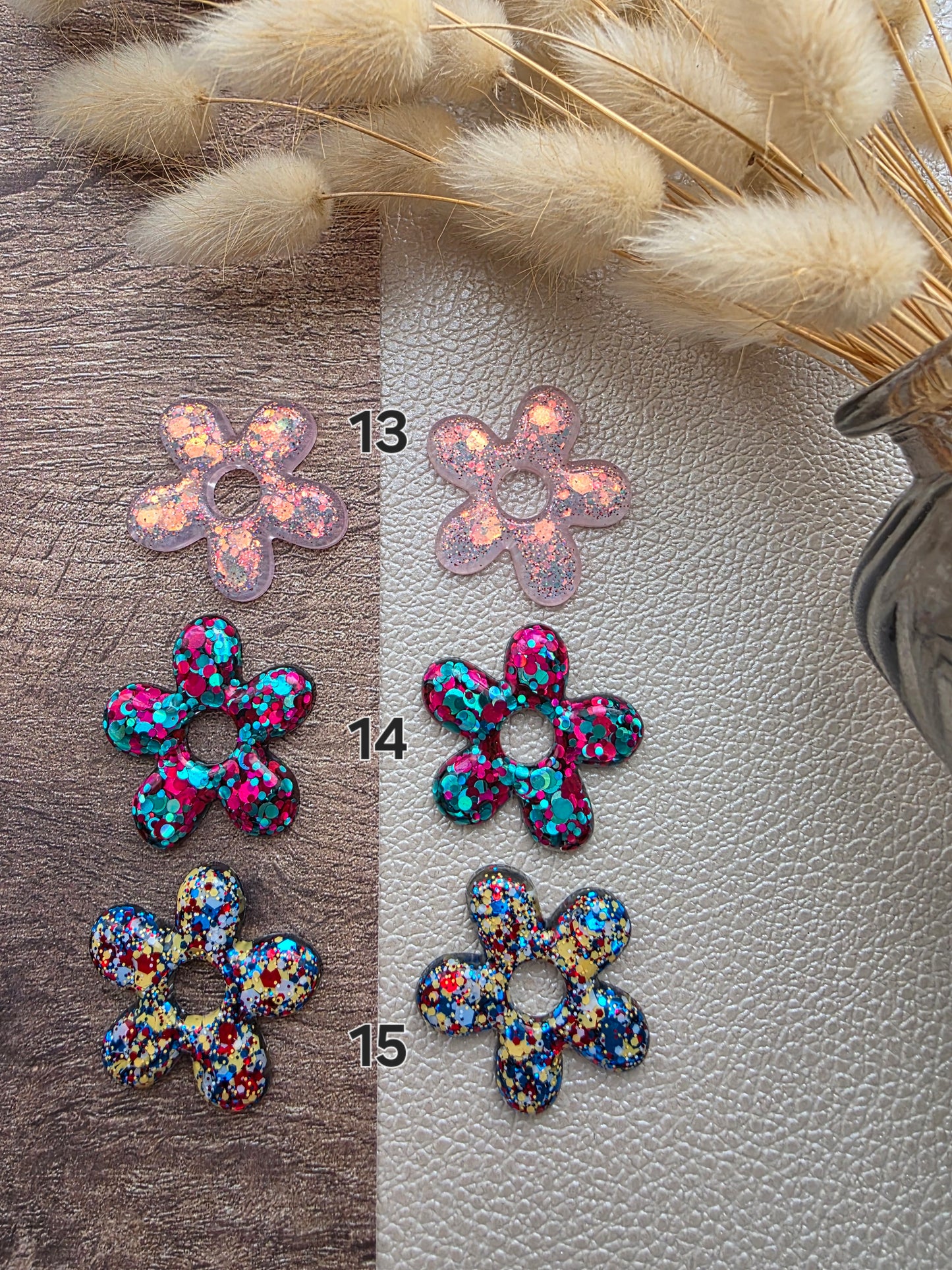 Grandes fleurs - Pampilles pour grandes créoles interchangeables