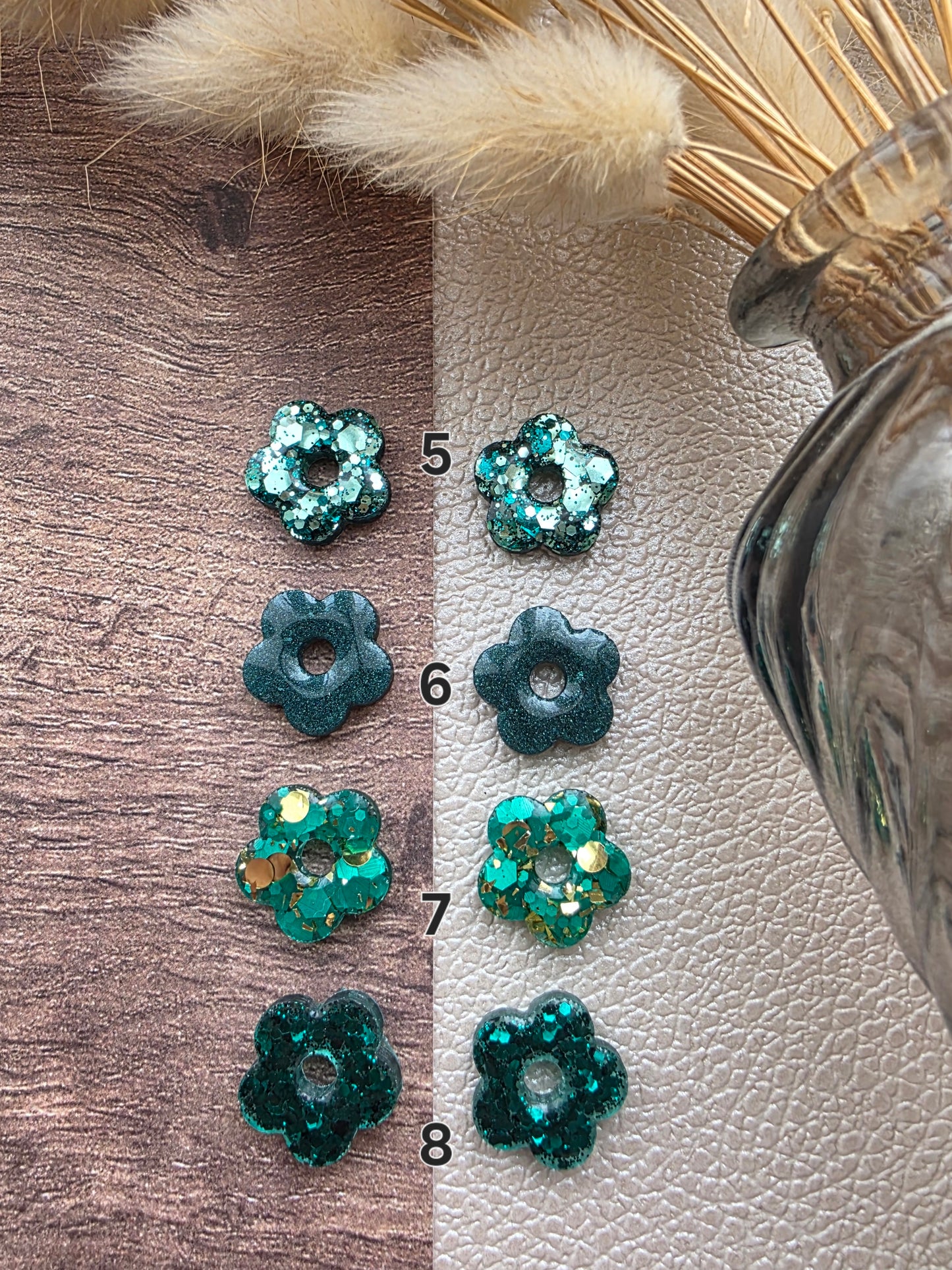 Les fleurs - Pampilles pour créoles interchangeables