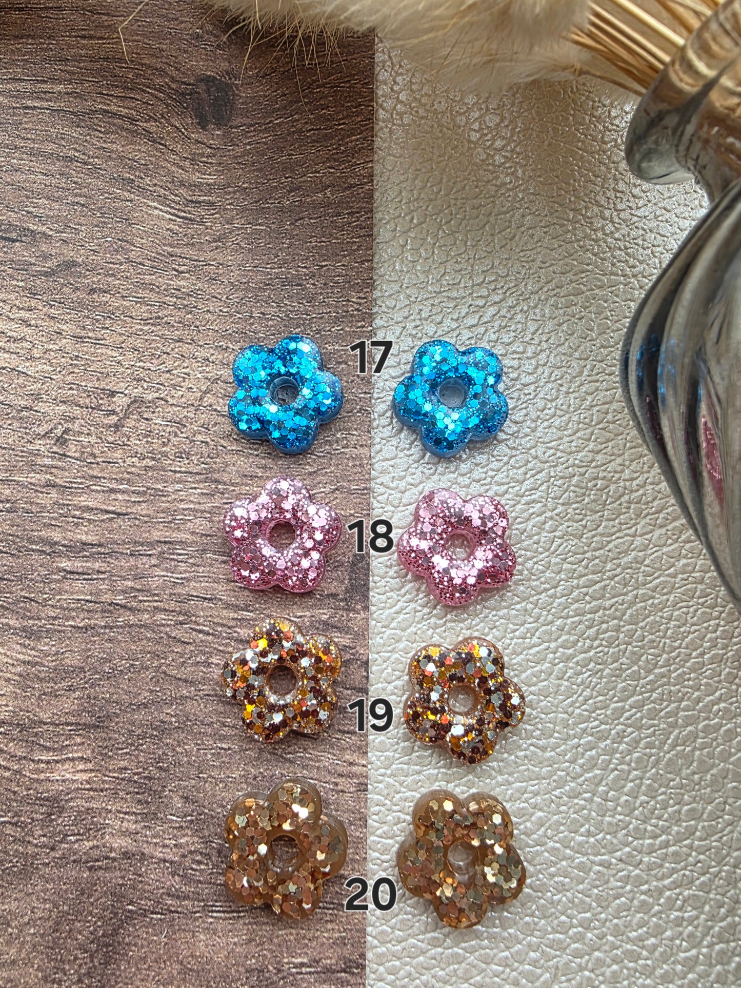 Les fleurs - Pampilles pour créoles interchangeables