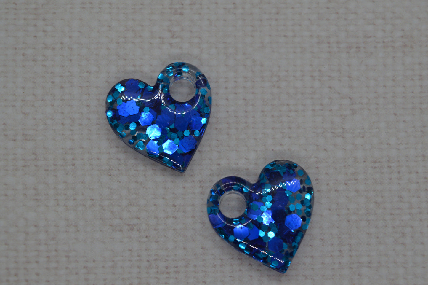 Coeurs à paillettes - Pampilles pour créoles interchangeables