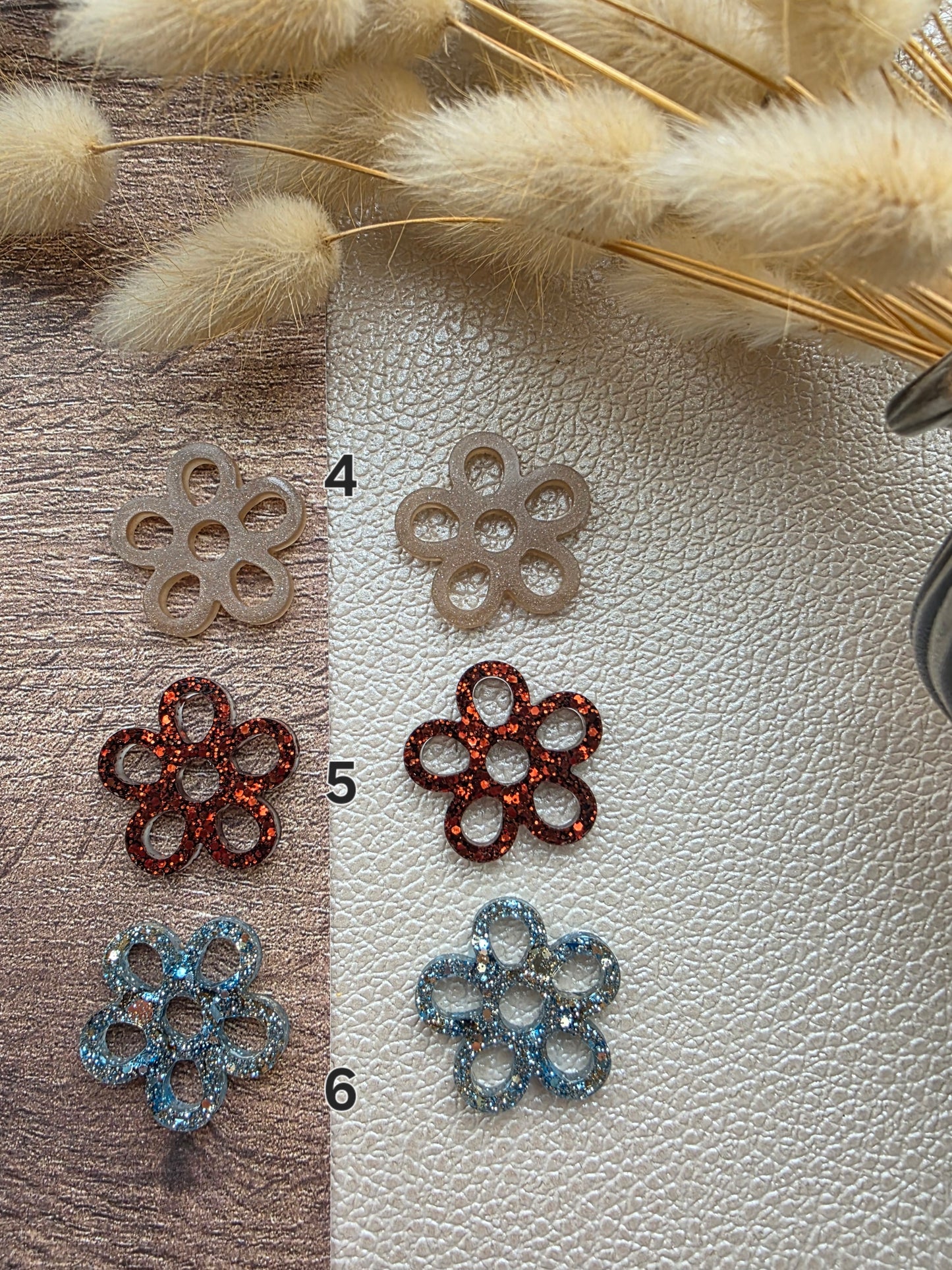 Fleurs - Pampilles pour petites ou grandes créoles interchangeables