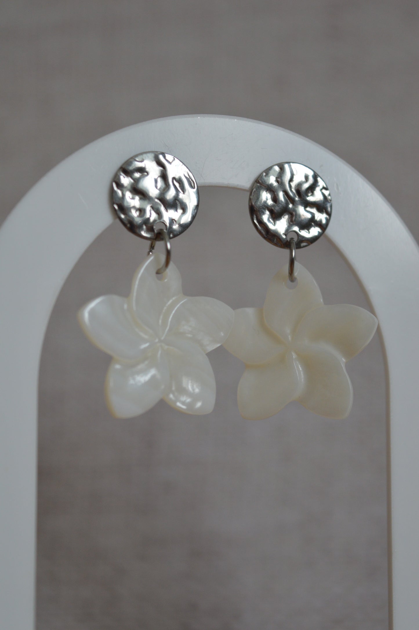 Boucles d'oreilles Floralia argentées