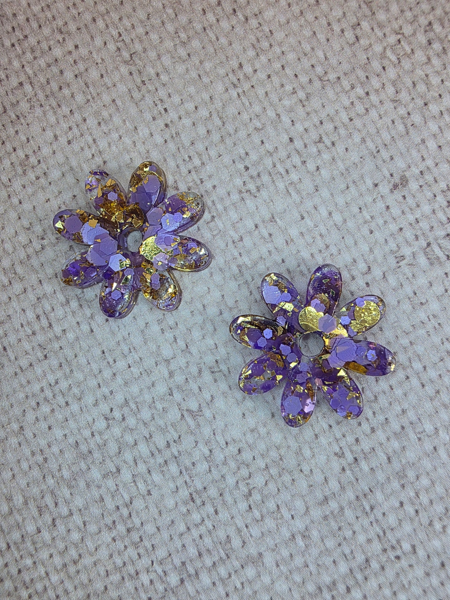 Marguerites à paillettes - Pour grandes créoles