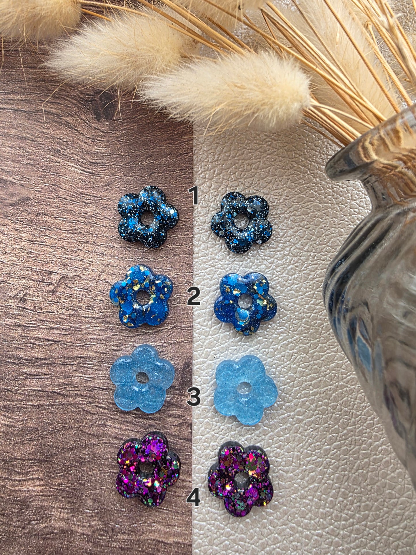 Les fleurs - Pampilles pour créoles interchangeables