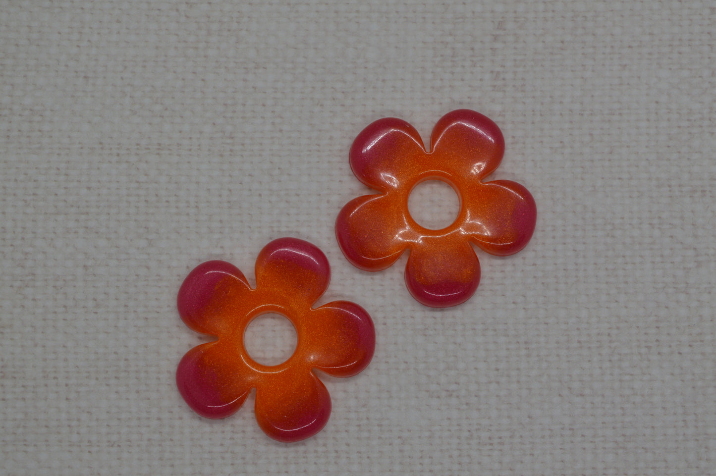Grandes fleurs unies - Pampilles pour grandes créoles interchangeables