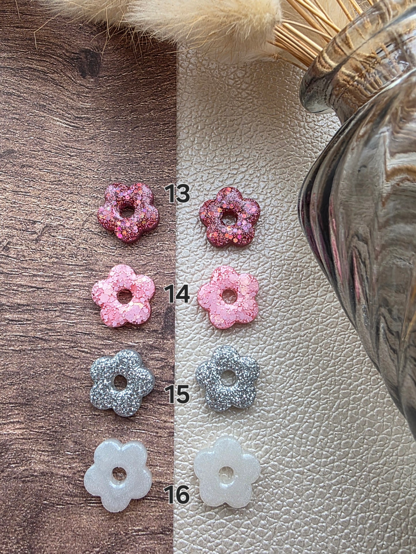 Les fleurs - Pampilles pour créoles interchangeables