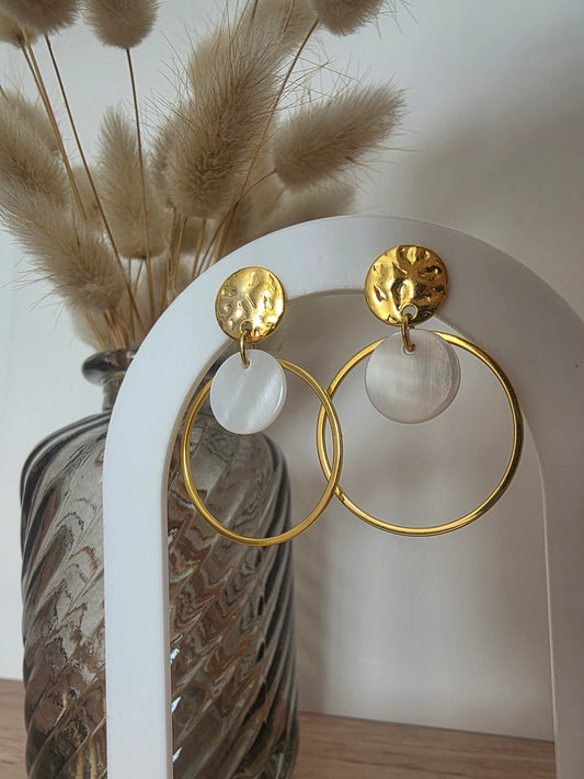 Boucles d'oreilles Irisa dorées