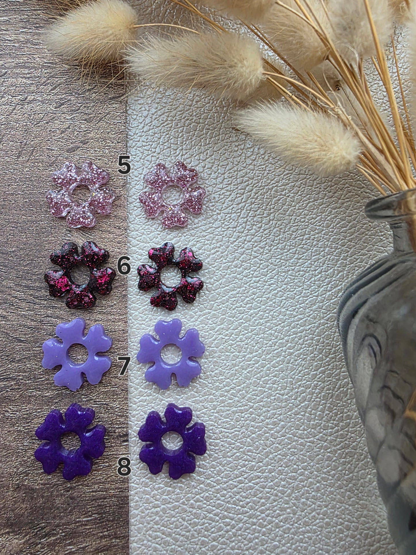 Les fleurs - Pampilles pour créoles interchangeables