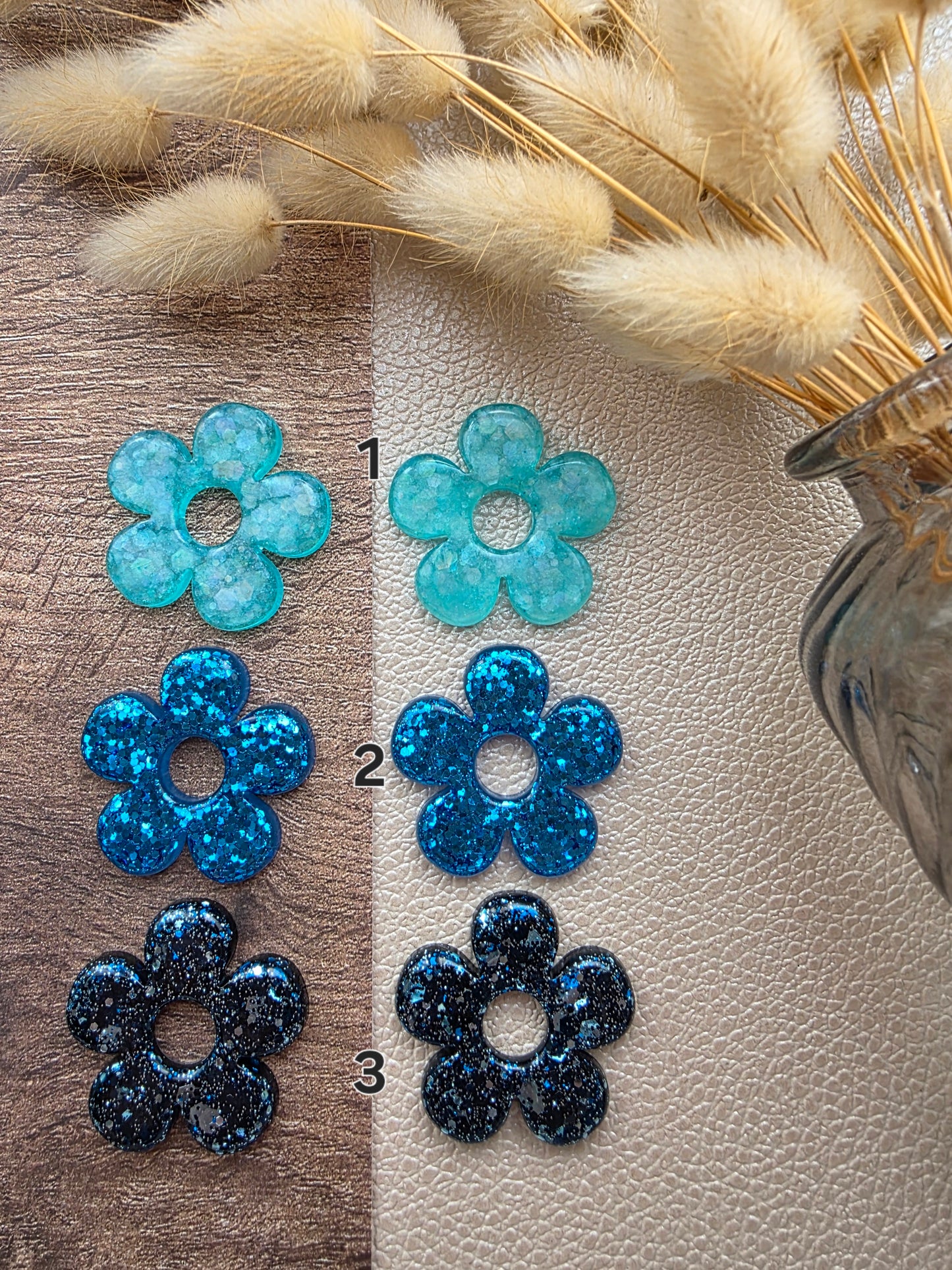 Grandes fleurs - Pampilles pour grandes créoles interchangeables