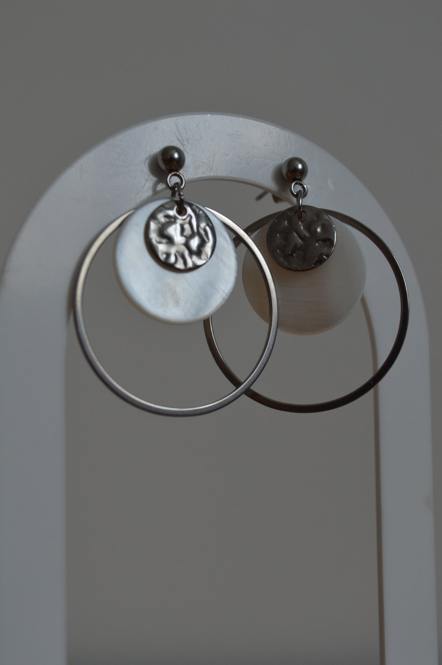 Boucles d'oreilles Serena argentées