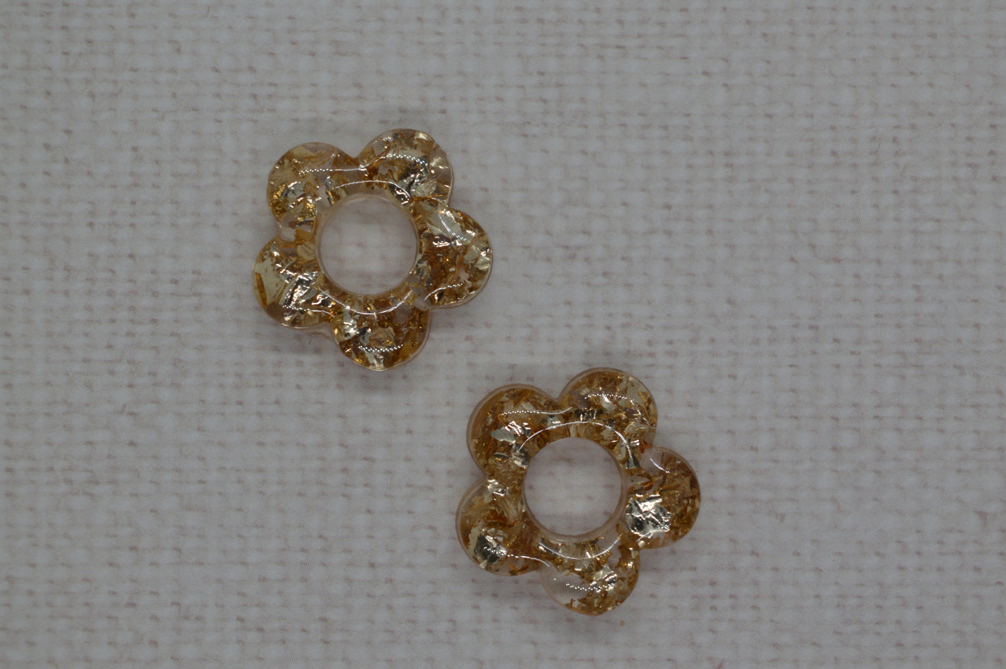 Fleurs à paillettes - Pampilles pour petites créoles interchangeables