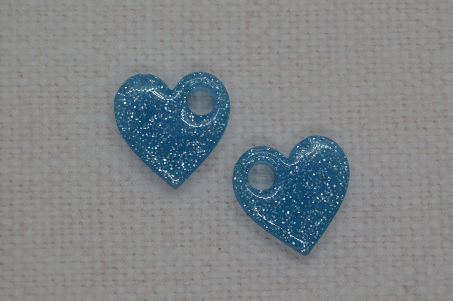 Coeurs à paillettes - Pampilles pour créoles interchangeables