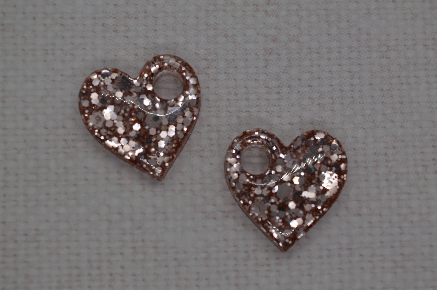 Coeurs à paillettes - Pampilles pour créoles interchangeables
