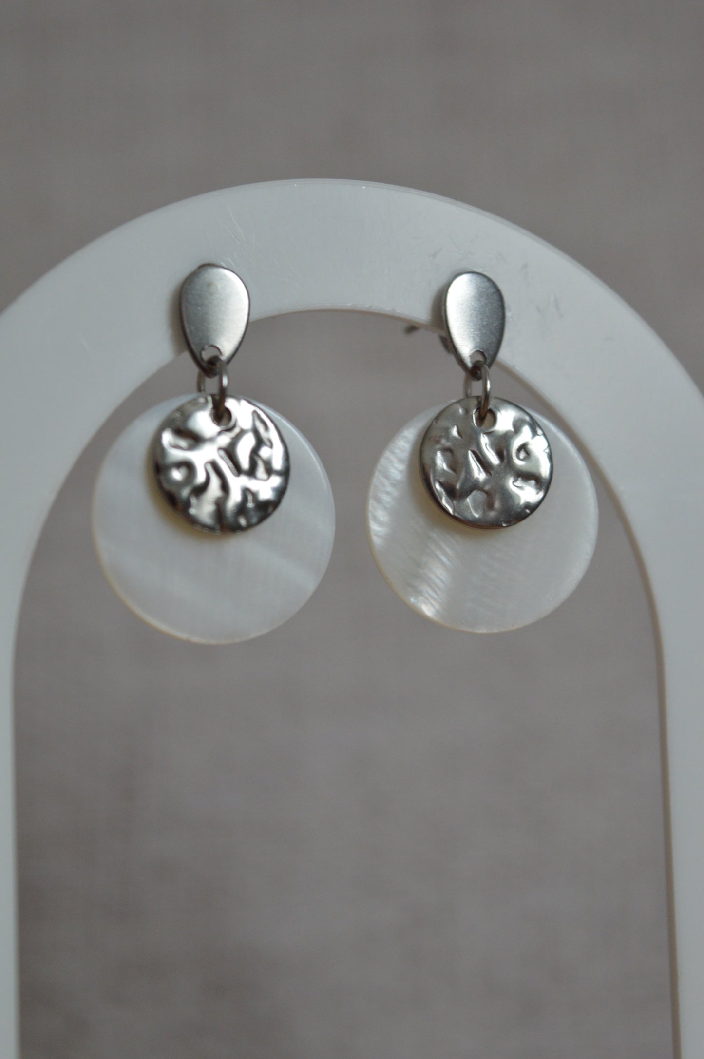 Boucles d'oreilles Lunara argentées