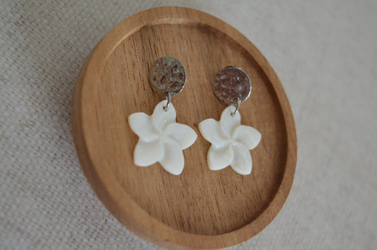 Boucles d'oreilles Floralia argentées