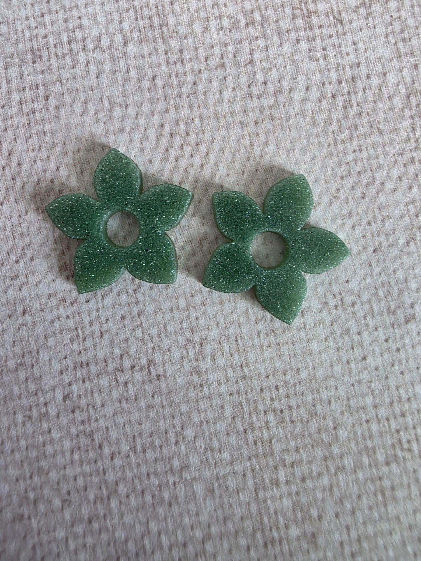 Fleurs de tiaré unies - Pampilles pour créoles interchangeables