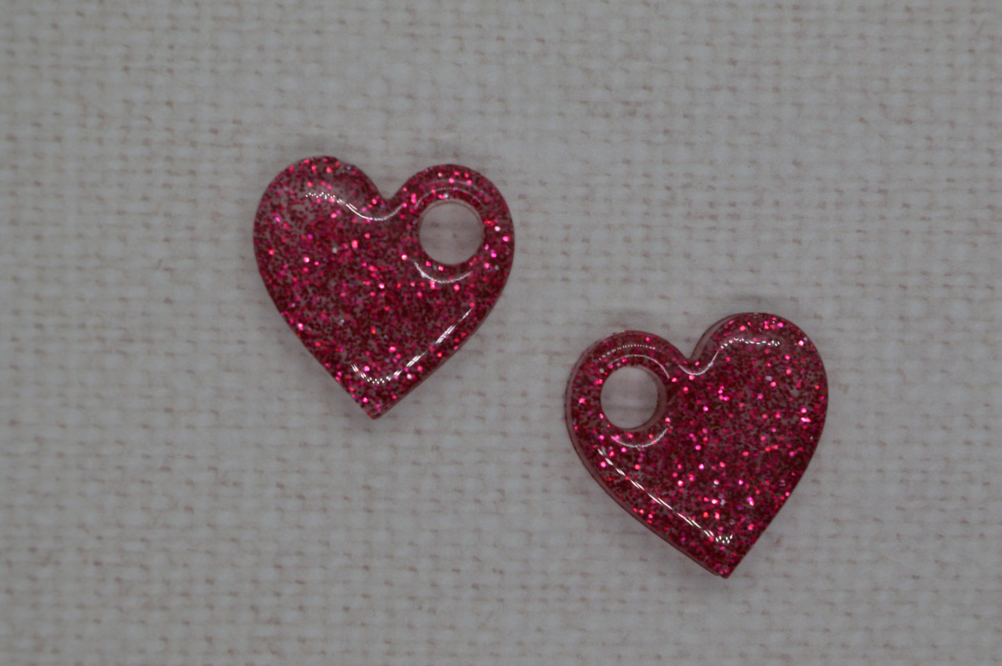 Coeurs à paillettes - Pampilles pour créoles interchangeables