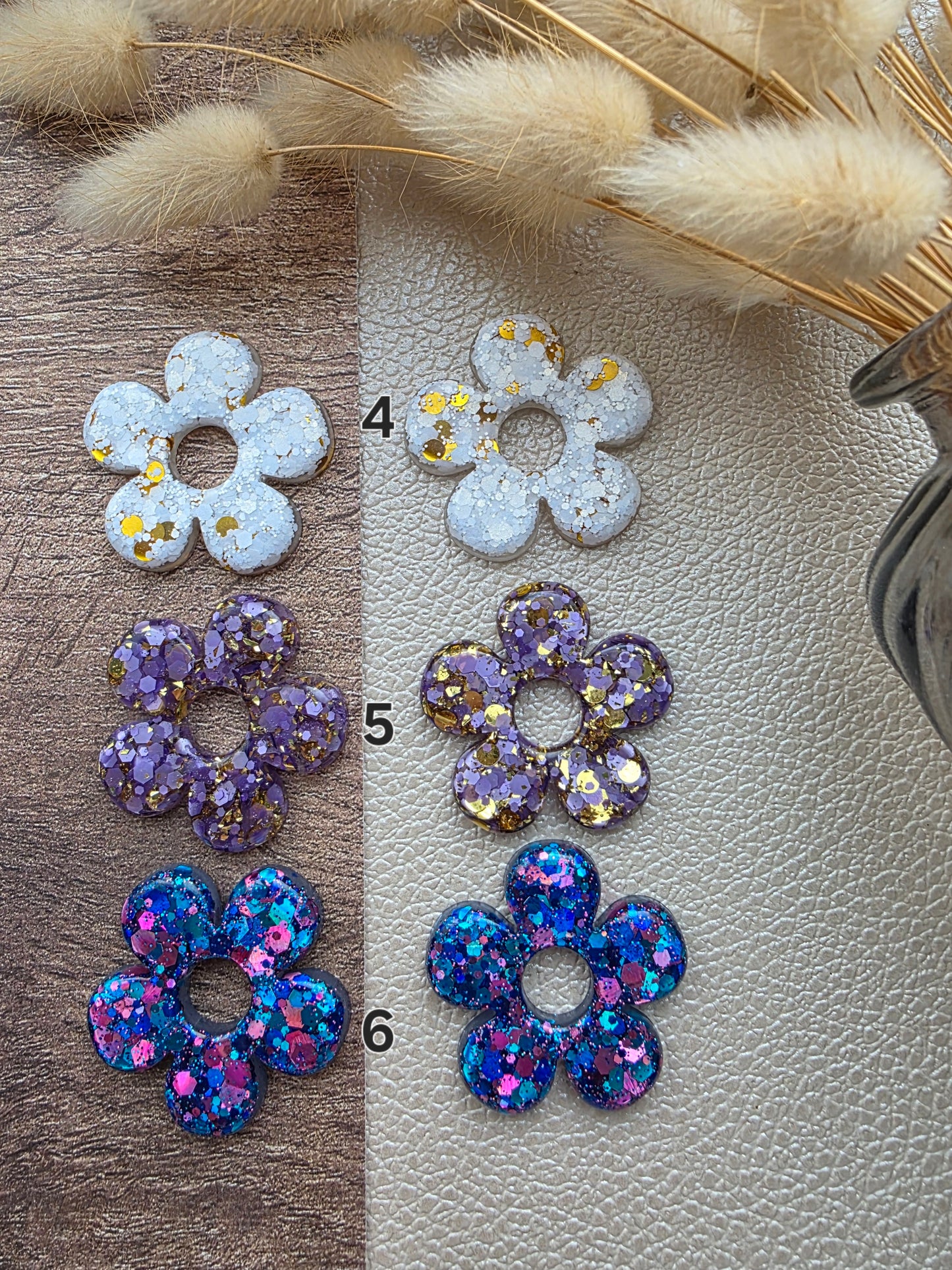 Grandes fleurs - Pampilles pour grandes créoles interchangeables