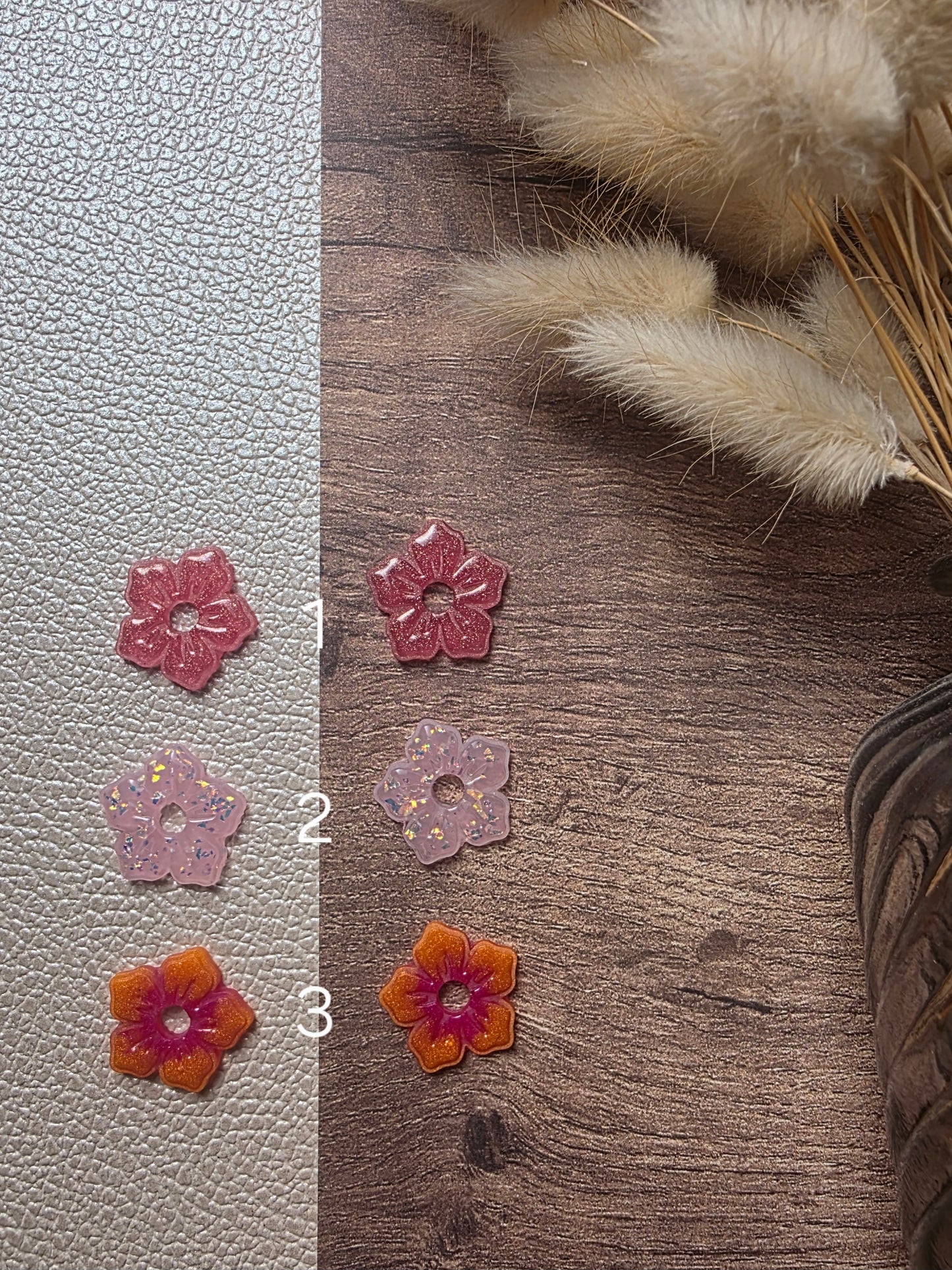 Les fleurs d'hibiscus - Pampilles pour créoles interchangeables