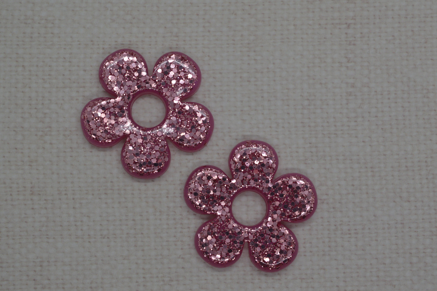 Grandes fleurs à paillettes - Pampilles pour grandes créoles interchangeables
