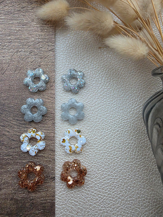 Les fleurs 6 pétales - Pampilles pour créoles interchangeables