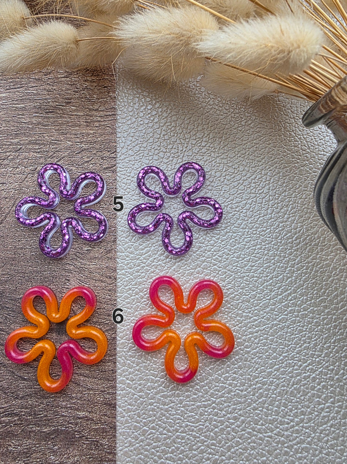 Les fleurs - Pampilles pour Grandes créoles interchangeables