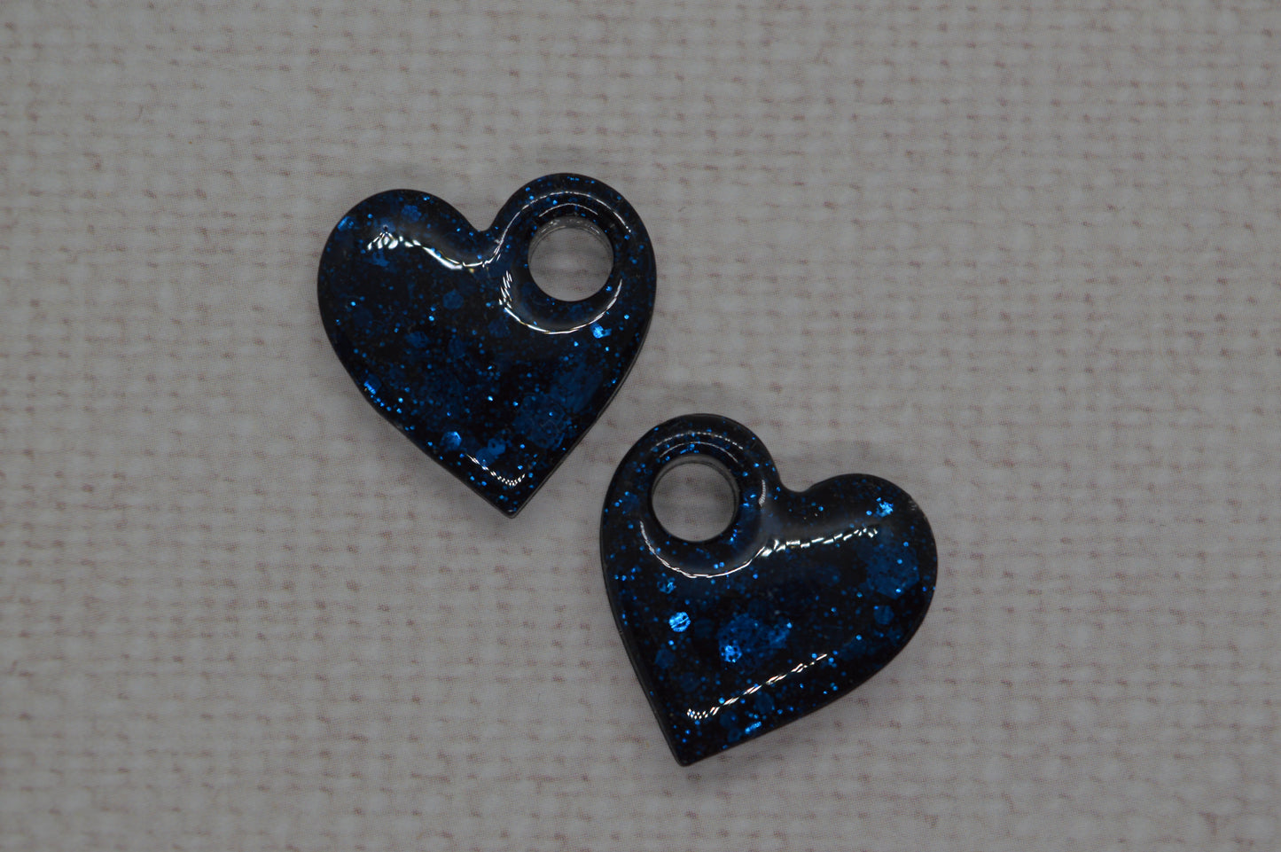 Coeurs à paillettes - Pampilles pour créoles interchangeables