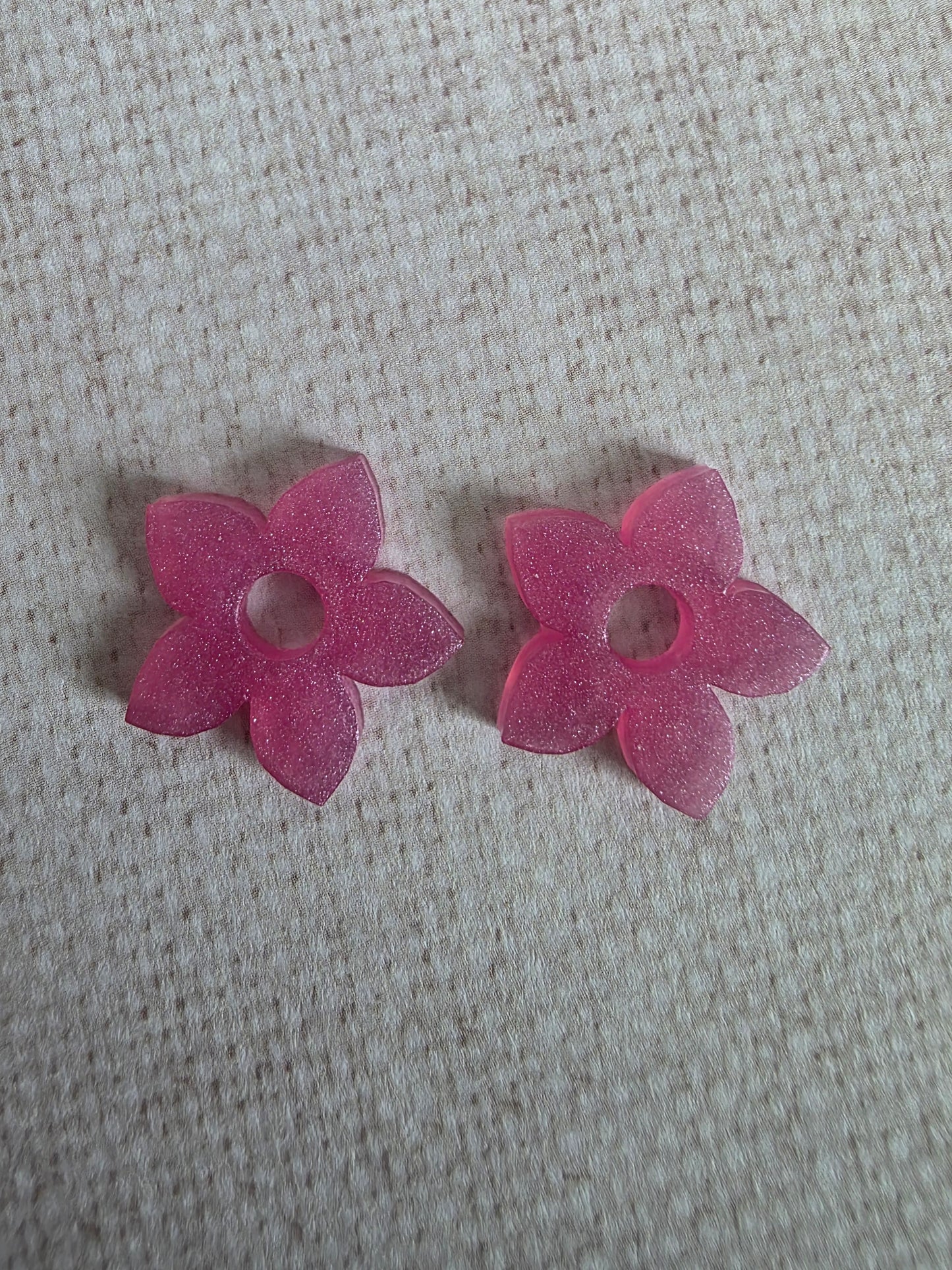 Fleurs de tiaré unies - Pampilles pour créoles interchangeables