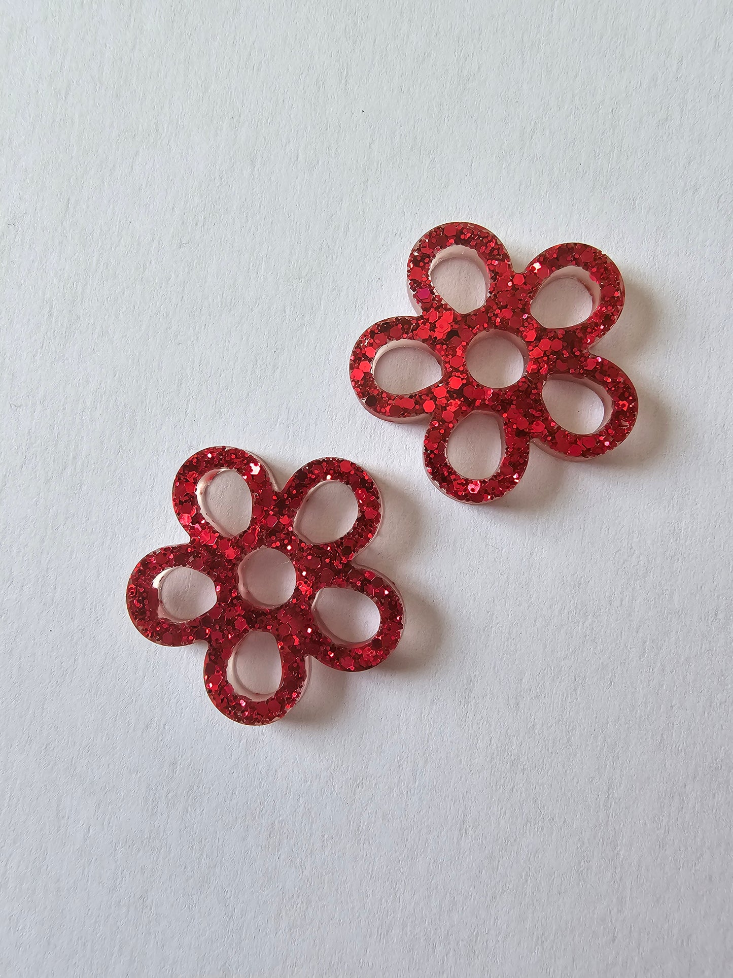 Fleurs - Pampilles pour petites ou grandes créoles interchangeables