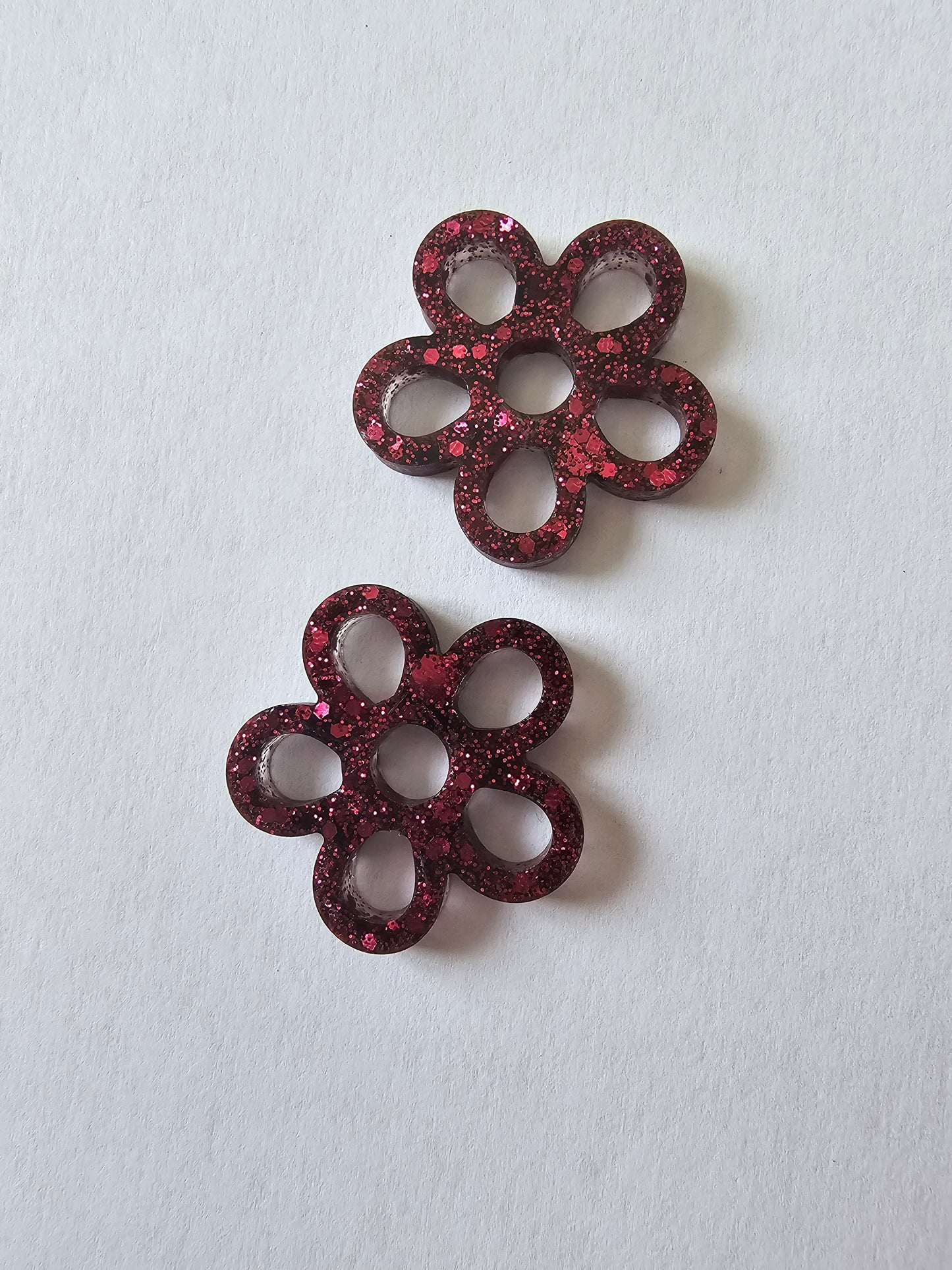 Fleurs - Pampilles pour petites ou grandes créoles interchangeables