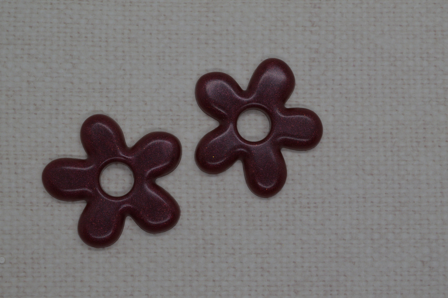 Grandes fleurs unies - Pampilles pour grandes créoles interchangeables