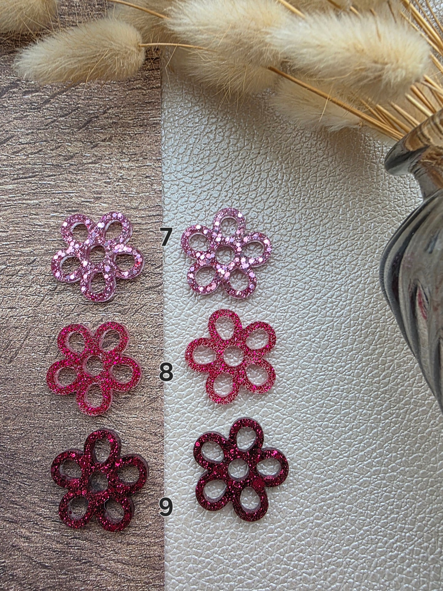 Fleurs - Pampilles pour petites ou grandes créoles interchangeables