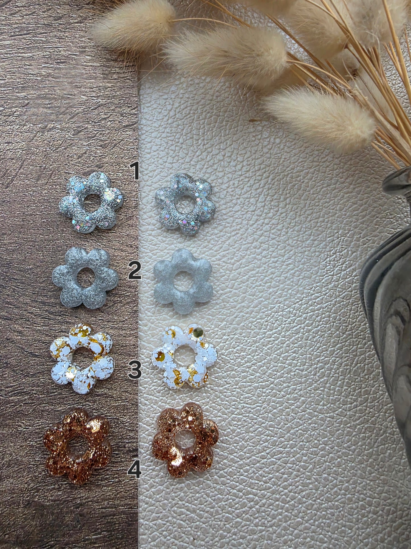 Les fleurs 6 pétales - Pampilles pour créoles interchangeables