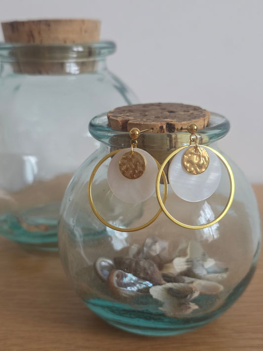 Boucles d'oreilles Serena dorées