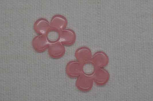 Grandes fleurs unies - Pampilles pour grandes créoles interchangeables