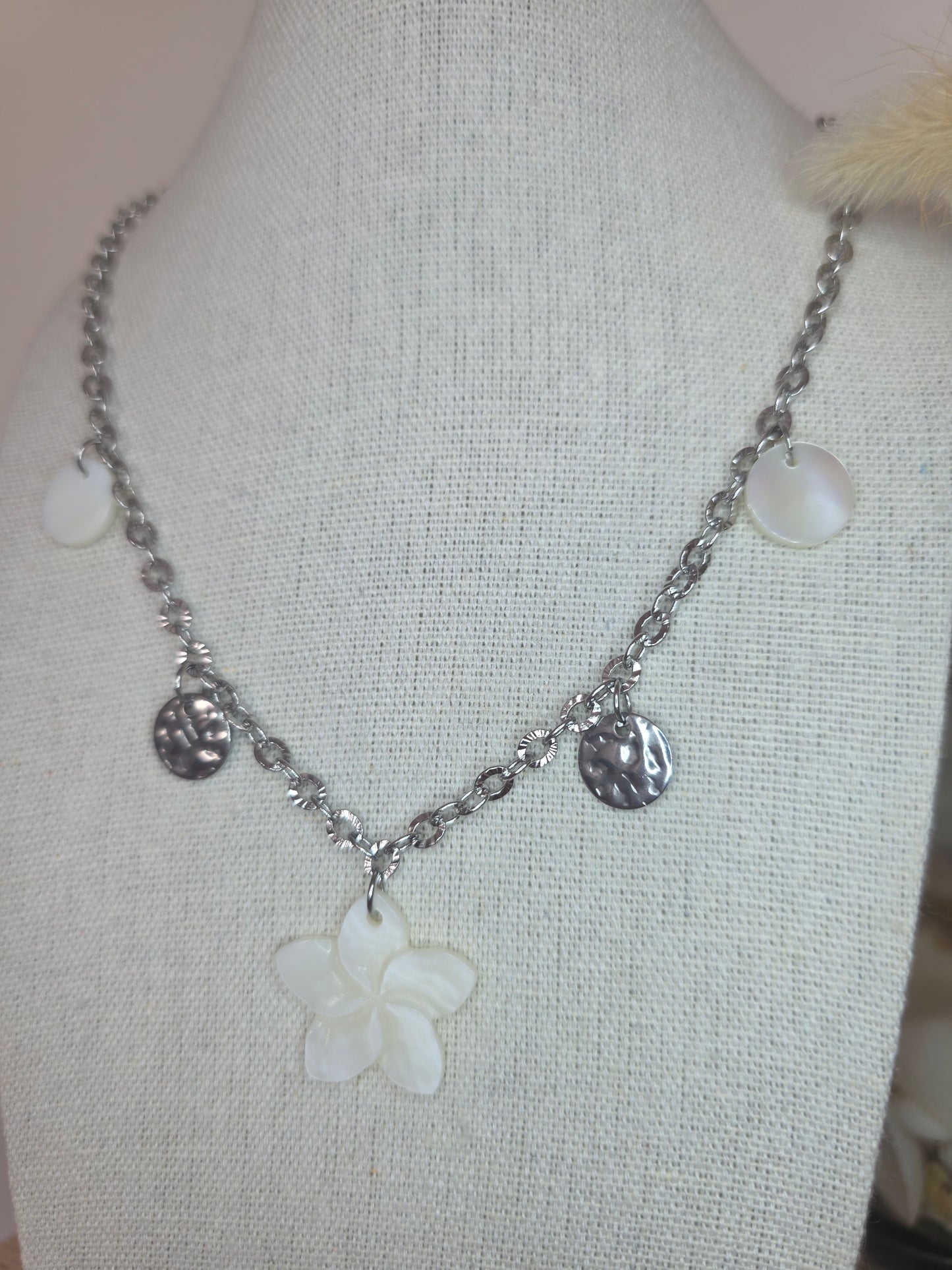 Collier Floralia argenté