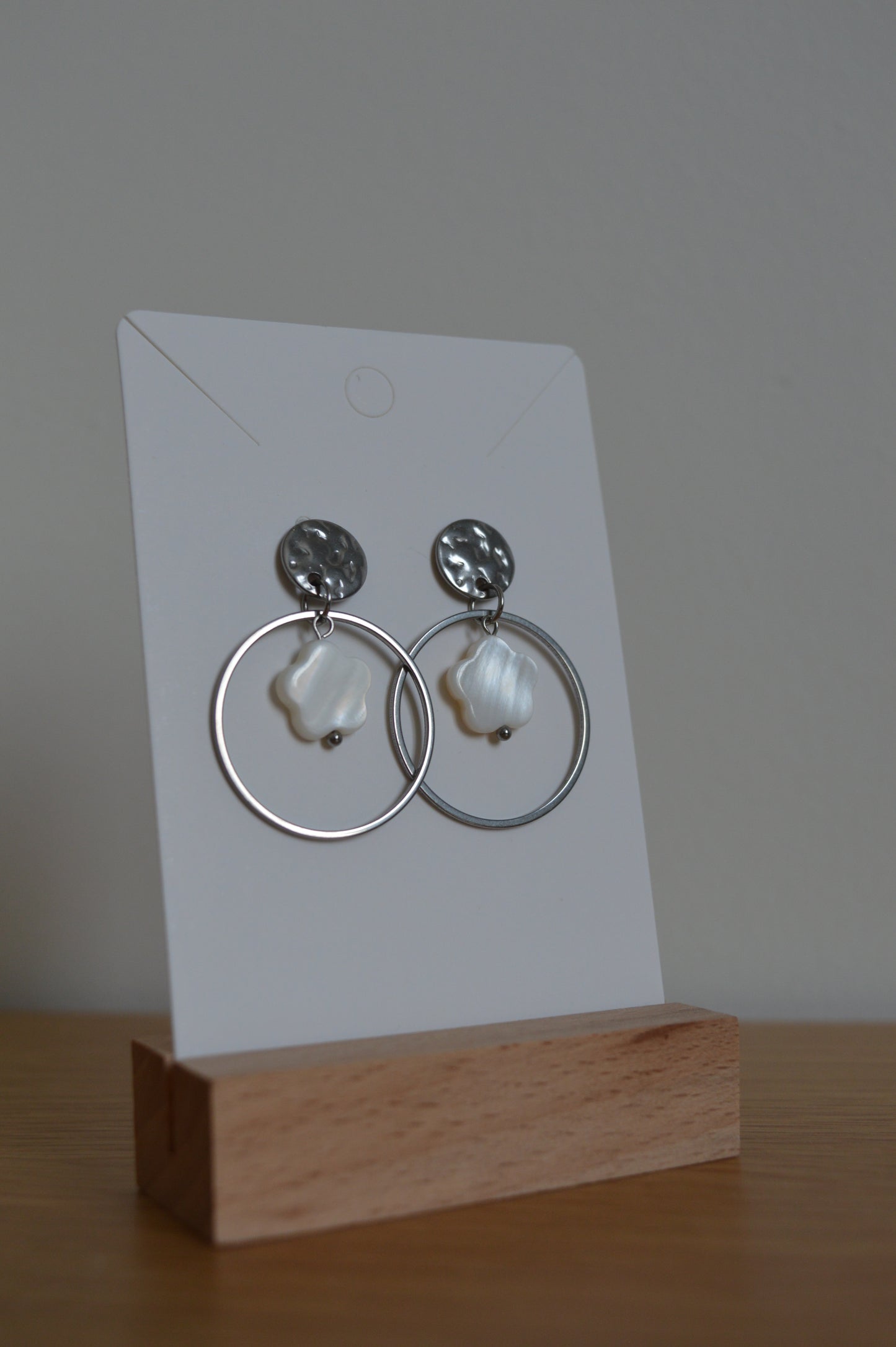 Boucles d'oreilles Naelia argentées
