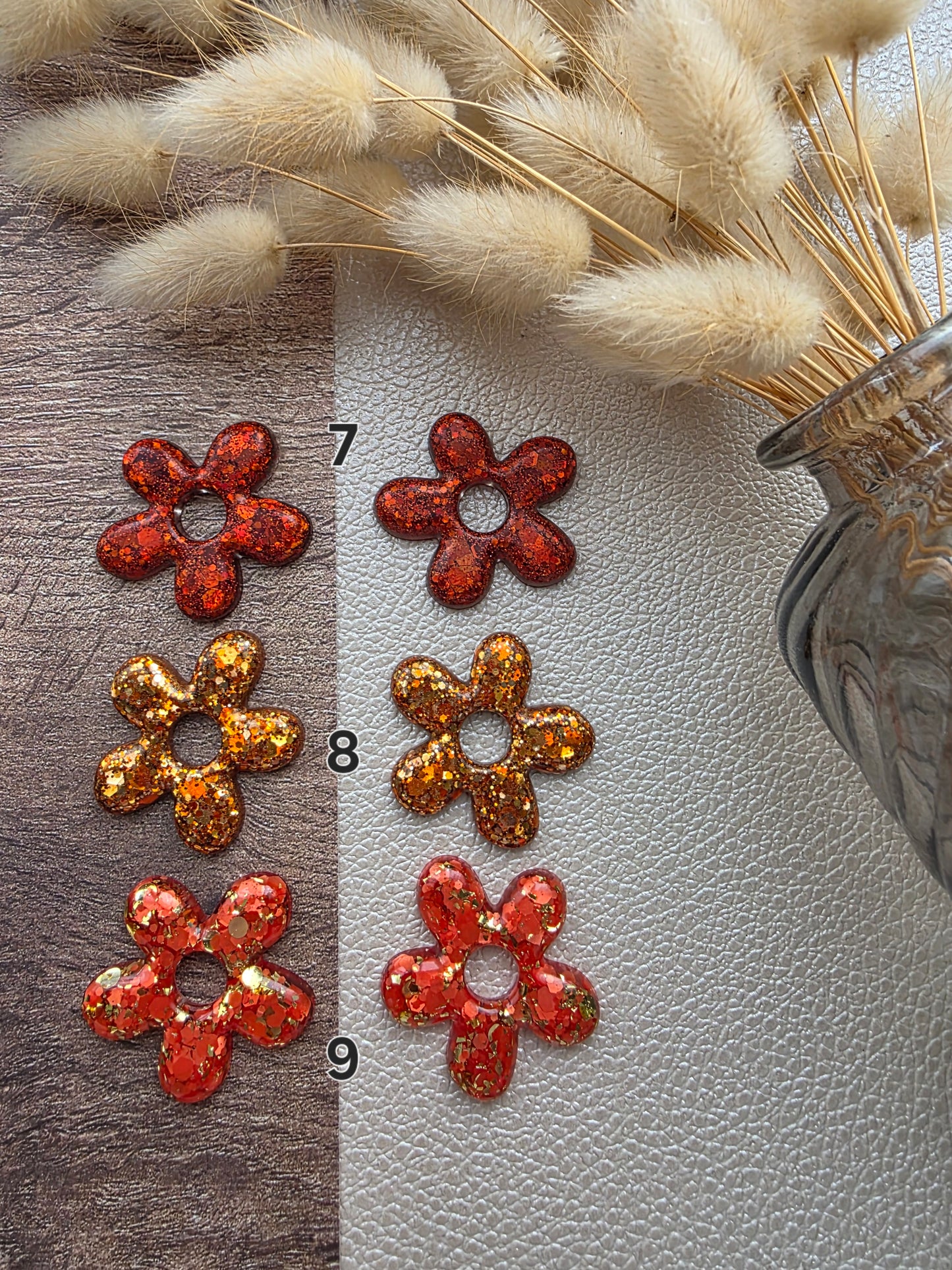 Grandes fleurs - Pampilles pour grandes créoles interchangeables