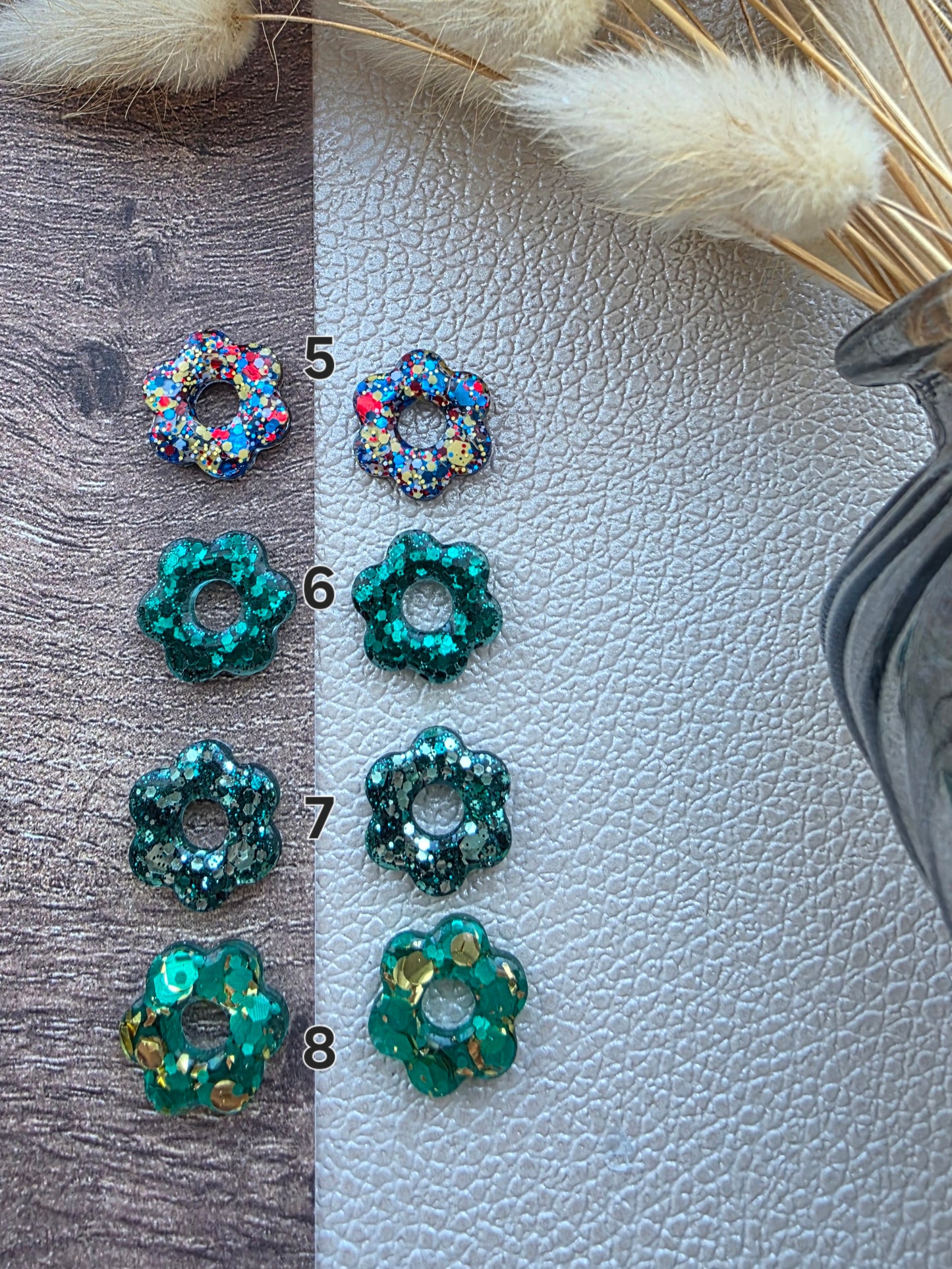 Les Fleurs 6 pétales - Pampilles pour créoles interchangeables