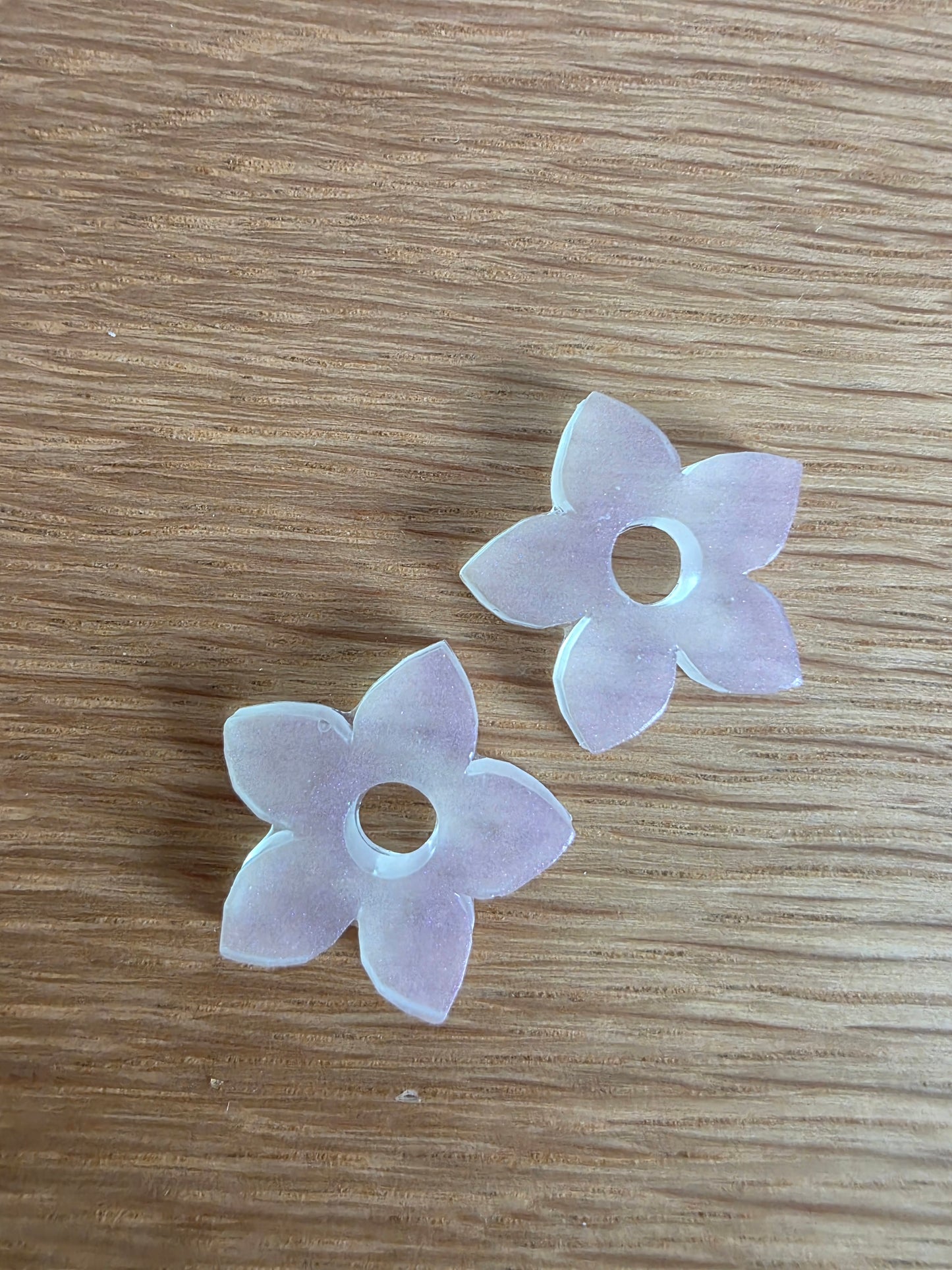 Fleurs de tiaré unies - Pampilles pour créoles interchangeables