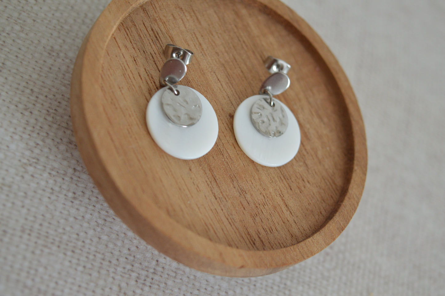 Boucles d'oreilles Lunara argentées