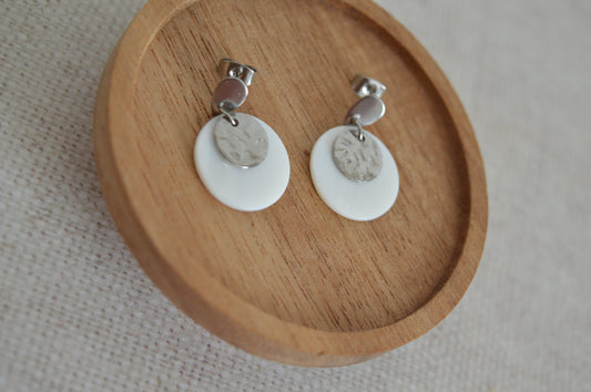 Boucles d'oreilles Lunara argentées