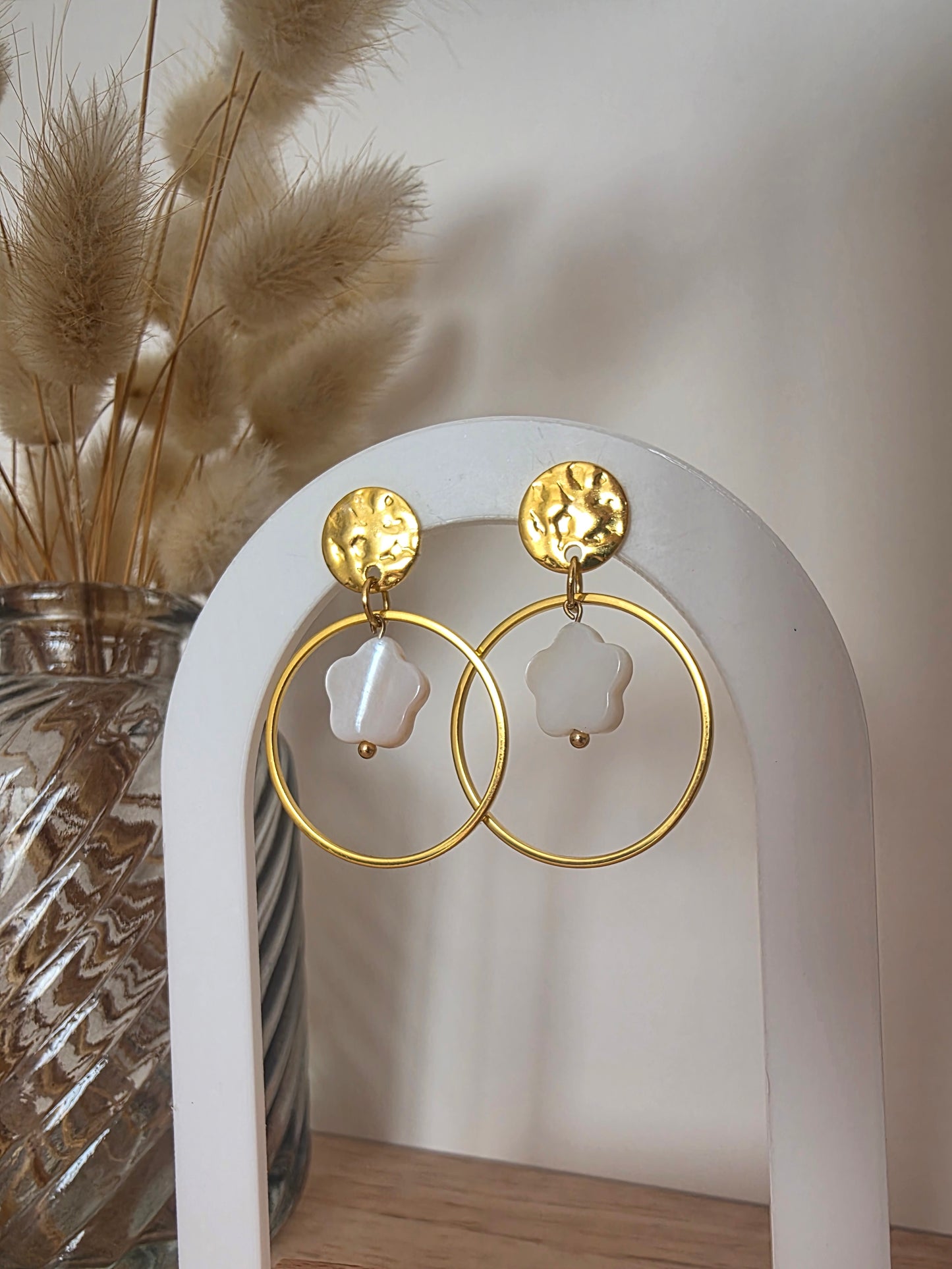 Boucles d'oreilles Naelia dorées